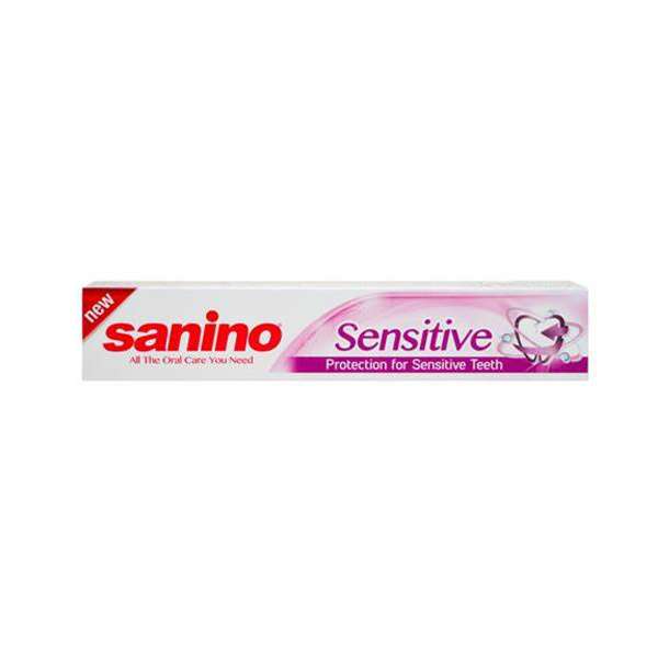 خمیر دندان سانینو مدل sensitive حجم 100 میلی لیتر 