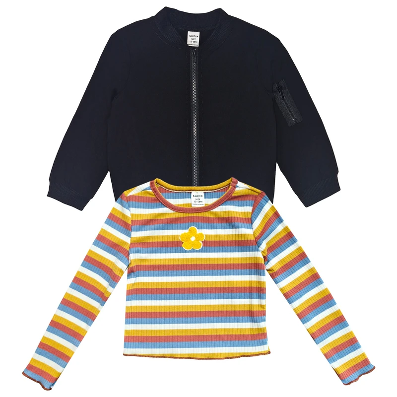 ست سویشرت و تی شرت دخترانه شین مدل SEP-CVIJET