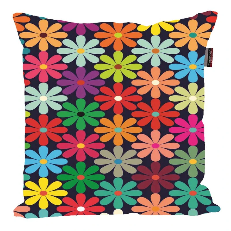 کوسن پاد آفرین مدل فانتزی طرح گل رنگی کد 2203