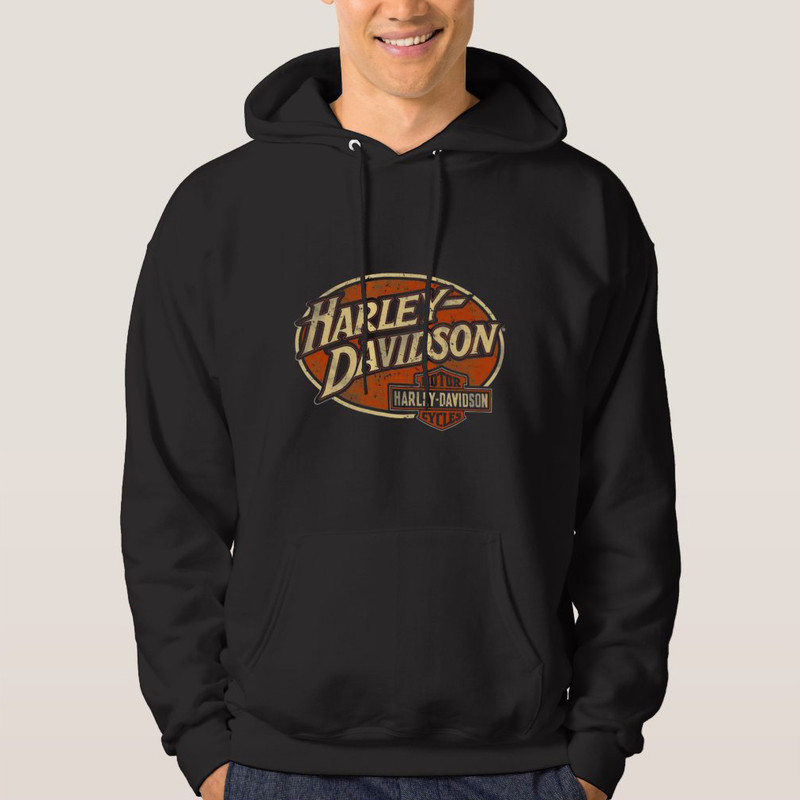 هودی مردانه مدل موتور سواری طرح HARLEY DAVIDSON کد BLK