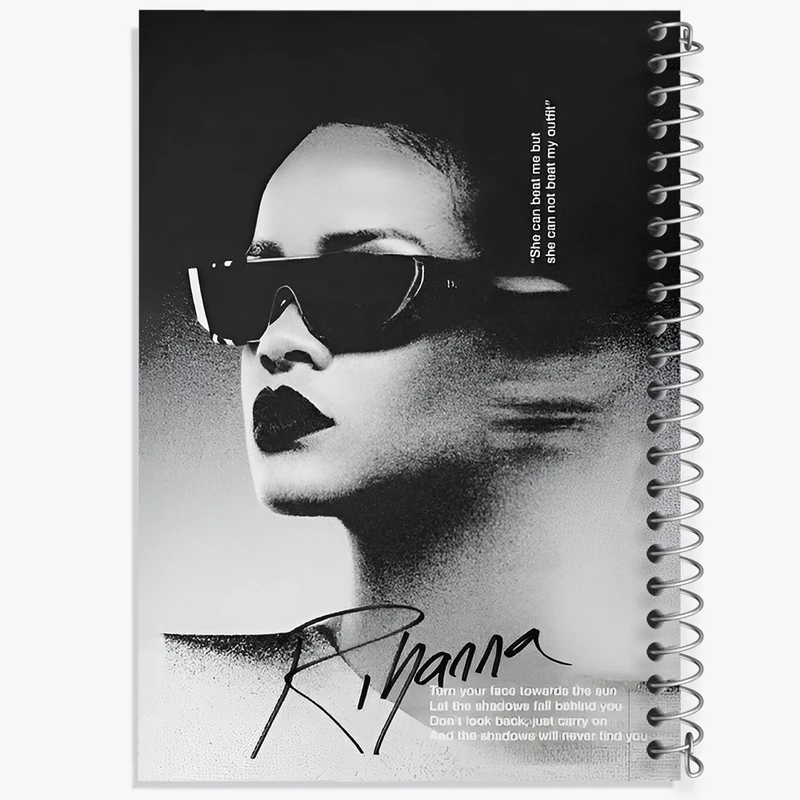دفتر مشق 100 برگ خندالو طرح ریحانا (Rihanna) کد F6841