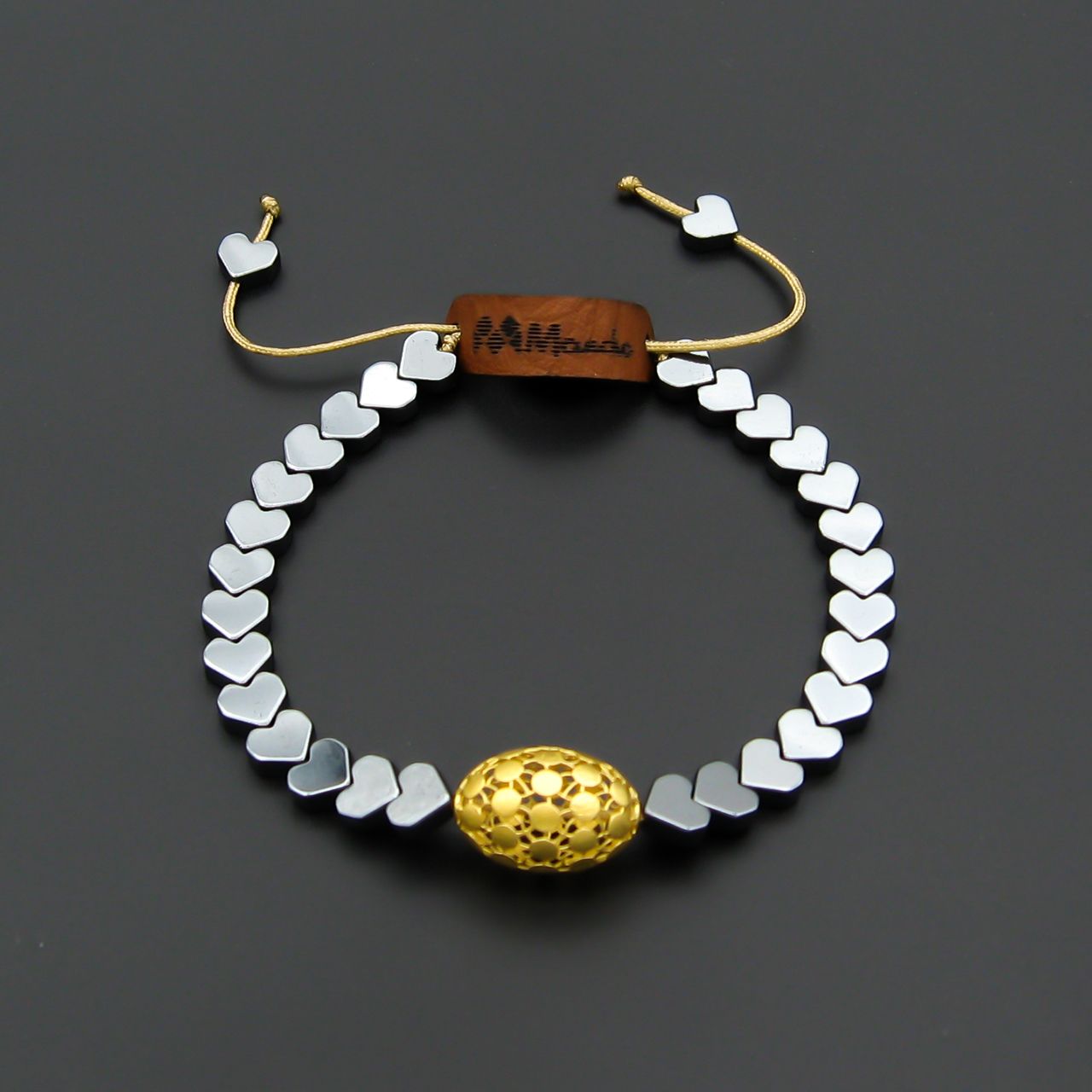 دستبند طلا 18 عیار زنانه مانچو مدل قلب کد bfg215 -  - 4