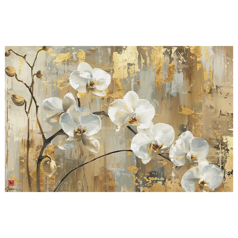 فرش پارچه‌ای مدل فرشینه طرح نقاشی گل انتزاعی کد AR3059745