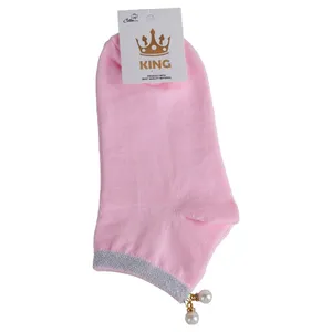 جوراب دخترانه مدل مچی رنگ صورتی