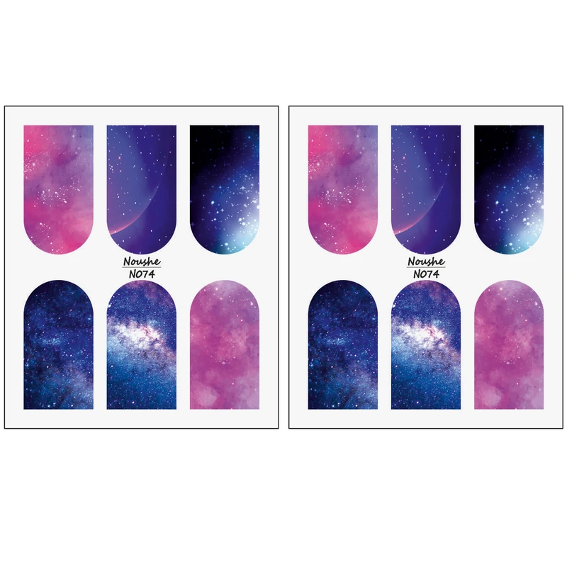 برچسب لنز ناخن مدل کهکشانی کد N074 مجموعه 2 عددی