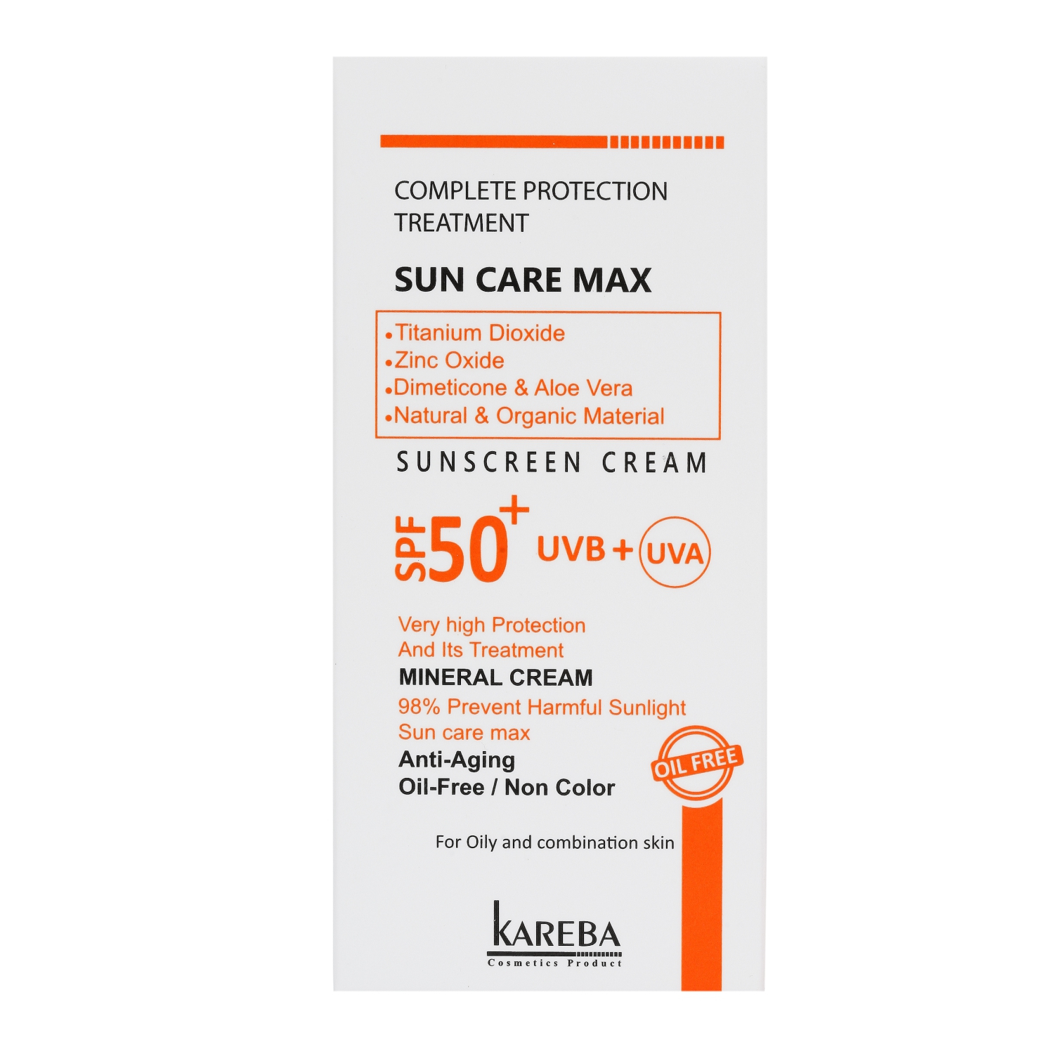 کرم ضد آفتاب کاربا مدل مینرال حجم 50 میلی لیتر