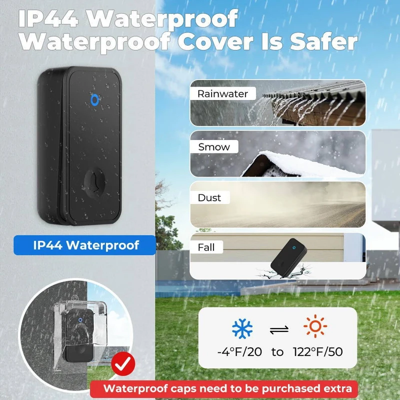 عکس شماره 9 : زنگ بی سیم مدل تک شستی خودشارژ