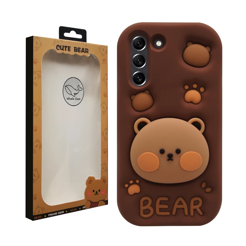 کاور وال کیس مدل Cute Bear مناسب برای گوشی موبایل سامسونگ Galaxy S21 FE