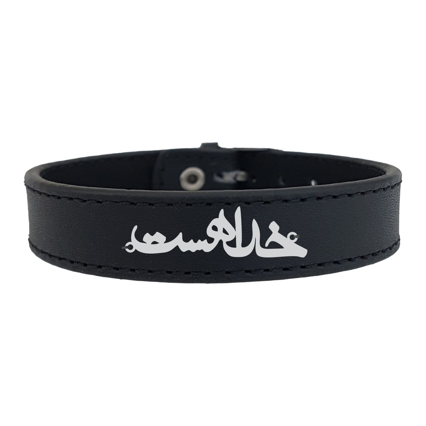 دستبند نقره مردانه ترمه ۱ مدل خدا هست کد mdcm0078 -  - 1