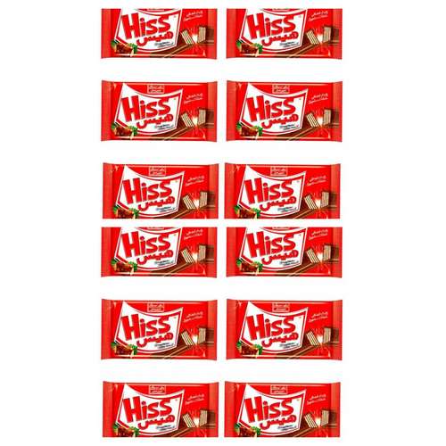 ویفر با روکش کاکائو هیس شیرین عسل - 42 گرم بسته 12 عددی