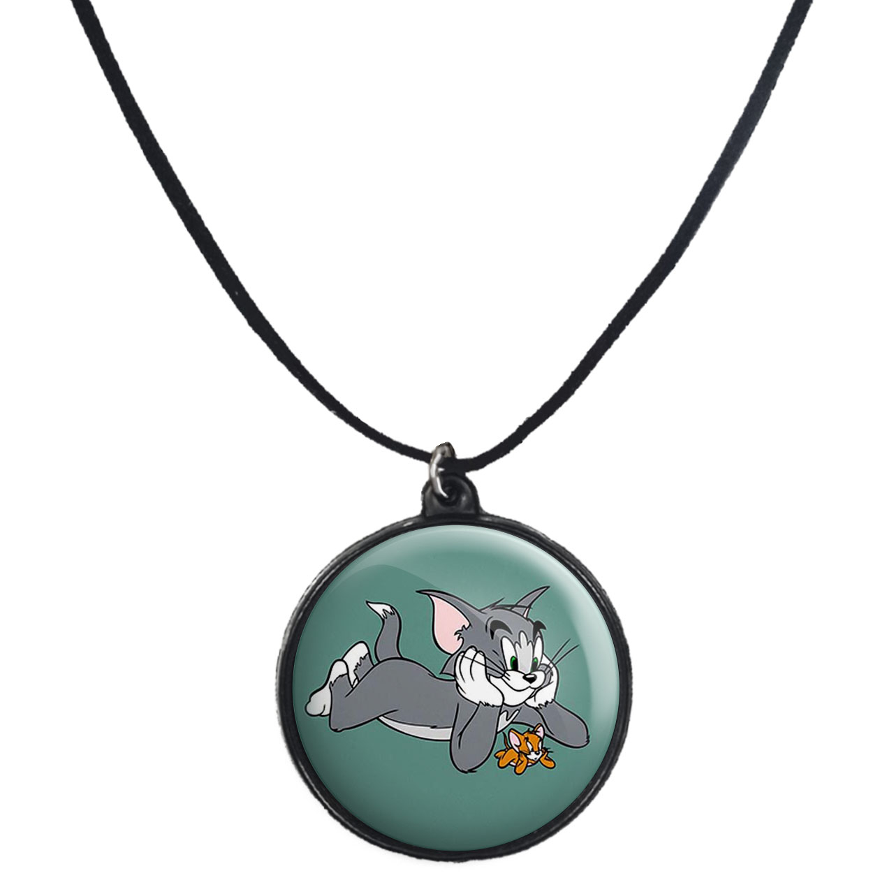 گردنبند پرمانه طرح تام و جری کد pmb.10824 مدل دو طرفه