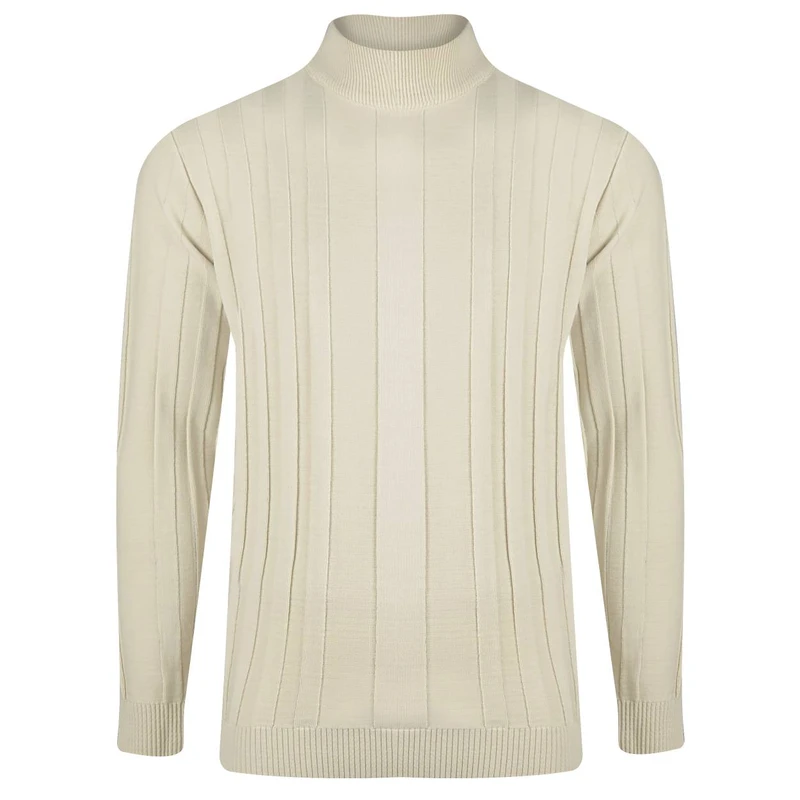 پلیور یقه ایستاده مردانه مدل ستون دار کد 12