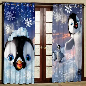 پرده مدل پنگوئن هازان پانچی کد 4774 سایز 140x200 سانتی متر