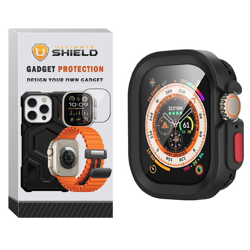کاور آلتیمیت شیلد مدل Armor Shield UL مناسب برای ساعت هوشمند ویرفیت HK8 Pro max / HK9 Ultra 2 / T900 ultra / T1000 Ultra به همراه محافظ صفحه نمایش