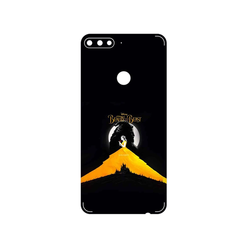 برچسب پوششی ماهوت مدل Beauty and the Beast مناسب برای گوشی موبایل هوآوی Y7 Prime 2018