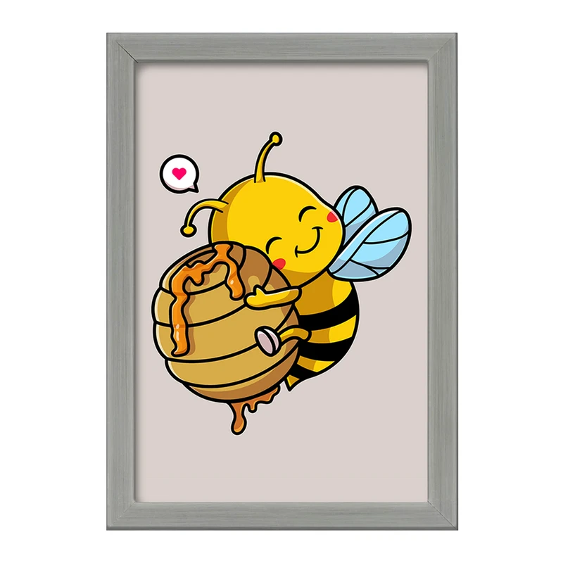 تابلو خندالو طرح حیوانات بامزه زنبور کد 29695