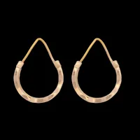 گوشواره حلقه‌ای طلا کم اجرت  18 عیار زنانه ناریا مدل اترنا کد S15