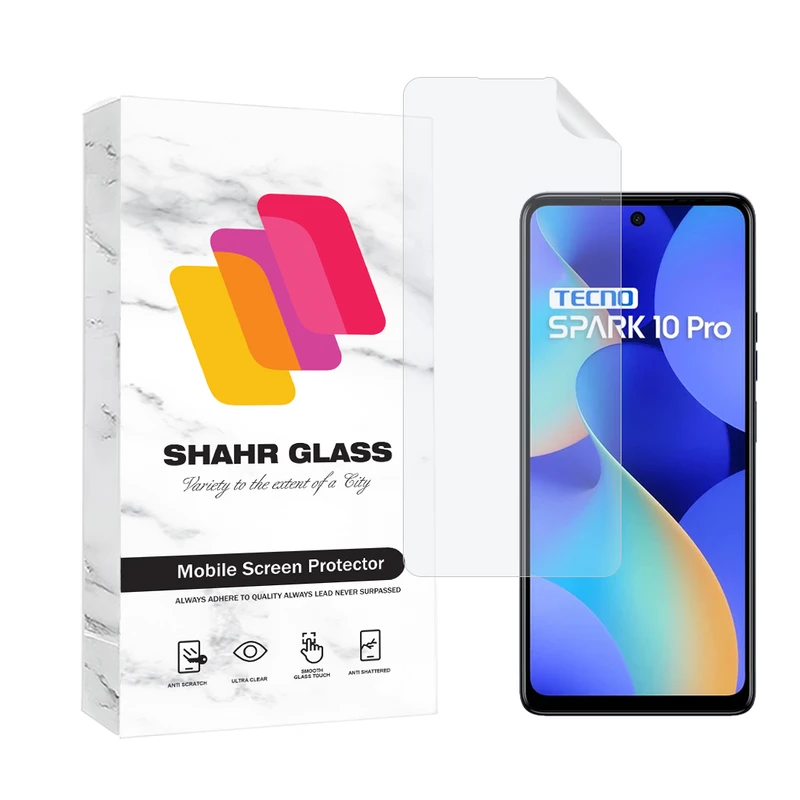 محافظ صفحه نمایش هیدروژل شهر گلس مدل NANOJELSH مناسب برای گوشی موبایل تکنو Spark 10 Pro