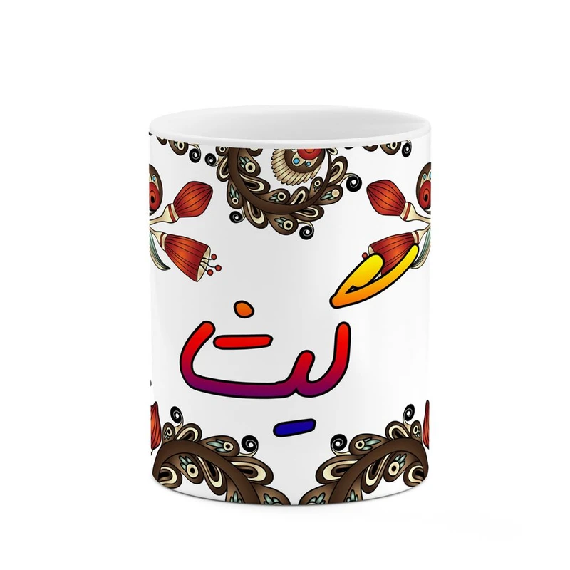 ماگ کاکتی مدل اسم گیشا طرح سنتی گل و بته کد mgh46861