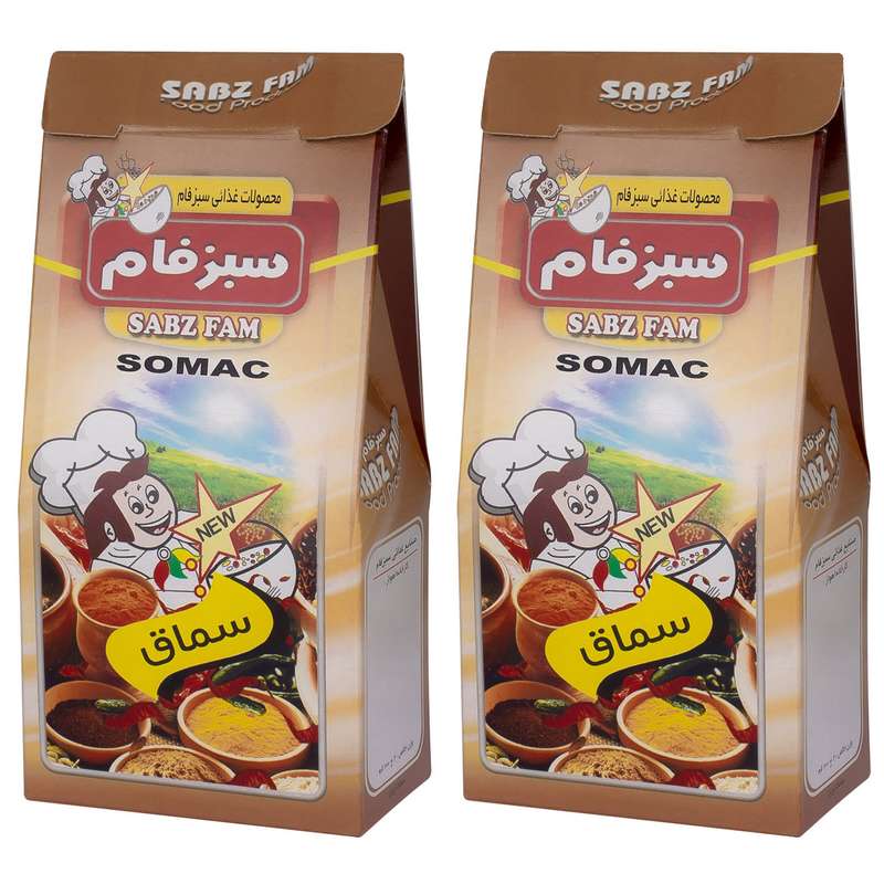  پودر سماق سبزفام - 100 گرم بسته 2 عددی