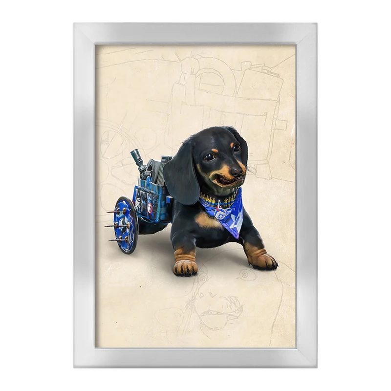 تابلو خندالو طرح سگ فار شیش فارکرای کد 30688