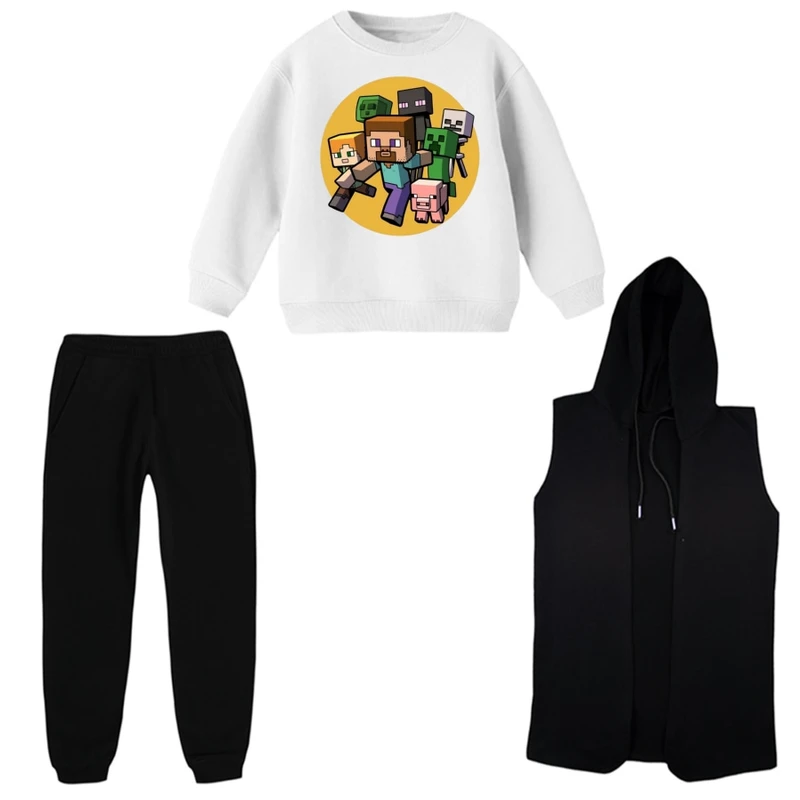 ست 3 تکه لباس راحتی بچگانه مدل ماینکرفت کد 18