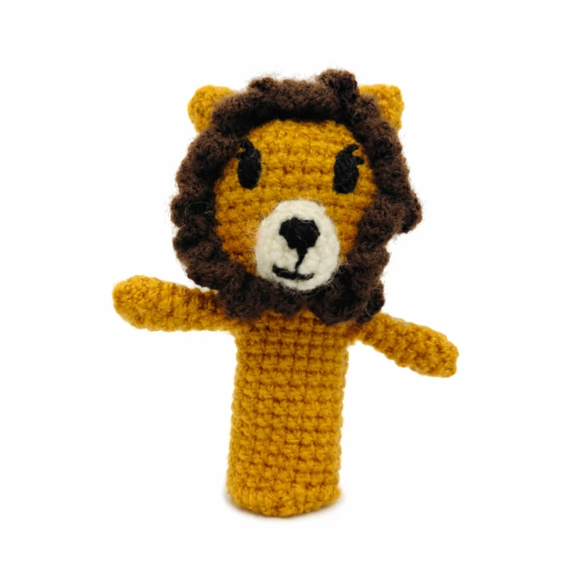 عروسک بافتنی مدل انگشتی شیر