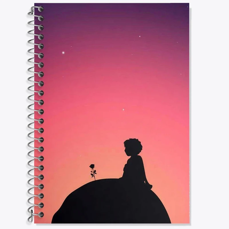 دفتر زبان 50 برگ خندالو مدل سه خط طرح شازده کوچولو کد 25791