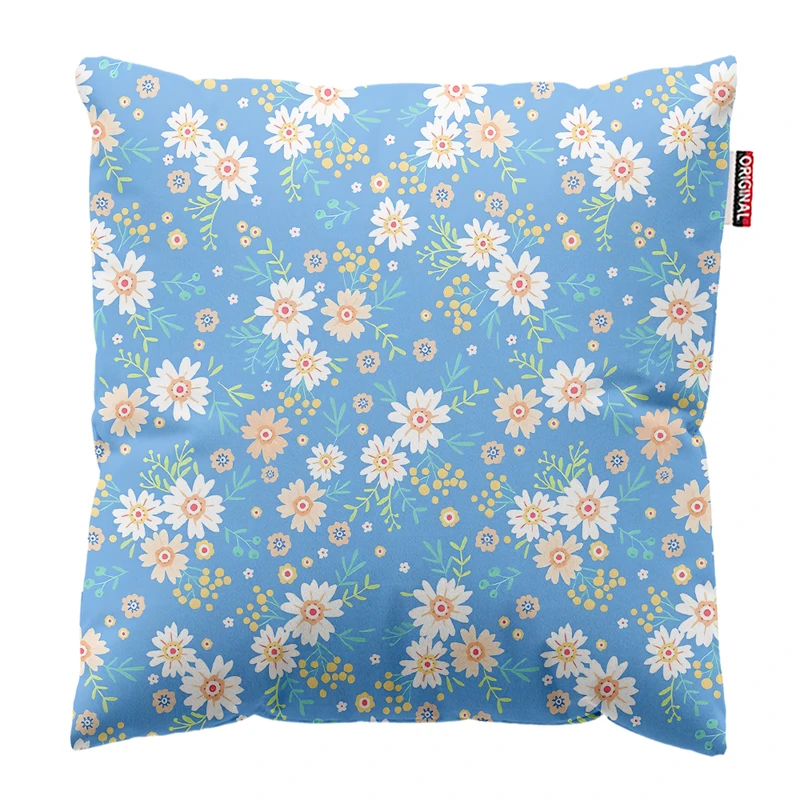 کوسن پاد آفرین مدل مینیمال طرح گل و برگ کد PK303050 سایز 30*30 سانتی متر