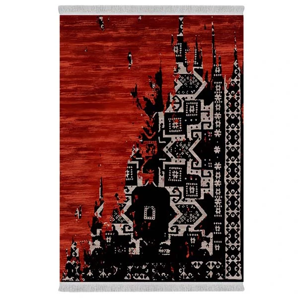 فرش پارچه‌ای دفه مدل فرشینه طرح مدرن کد 533