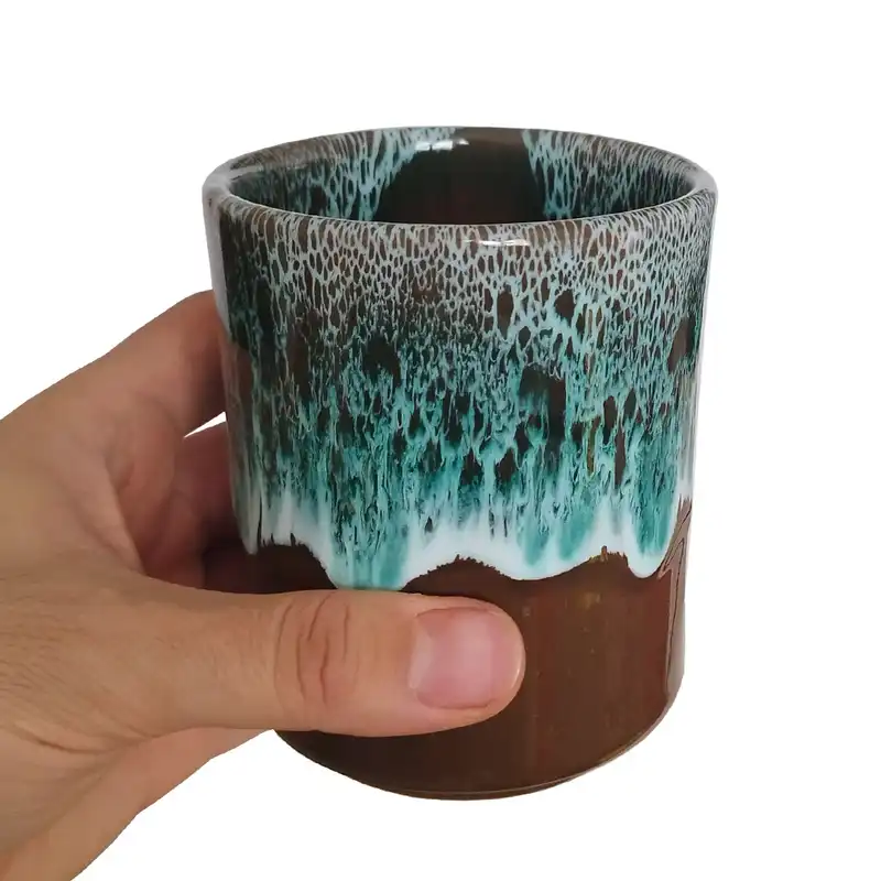 لیوان سفالی طرح کهکشان مدل بدون دسته کد2