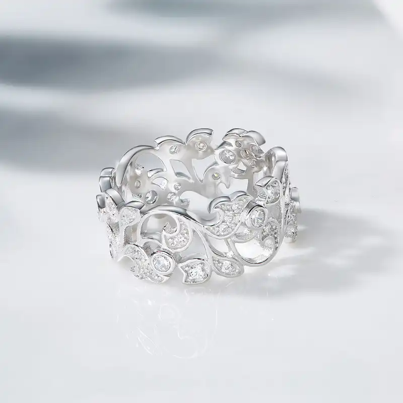 انگشتر نقره زنانه شهر جواهر مدل SJ-CR006