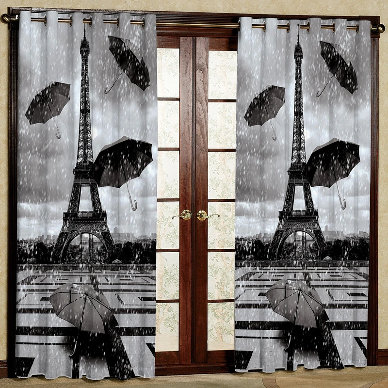 پرده مدل برج ایفل مخمل پانچی کد 1251 سایز 200x140 سانتی متر