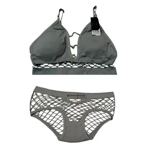 ست شورت و نیم تنه زنانه مدل زنبوری رنگ طوسی