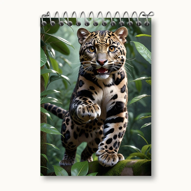 دفتر یادداشت 50 برگ خندالو طرح پلنگ کد N5058