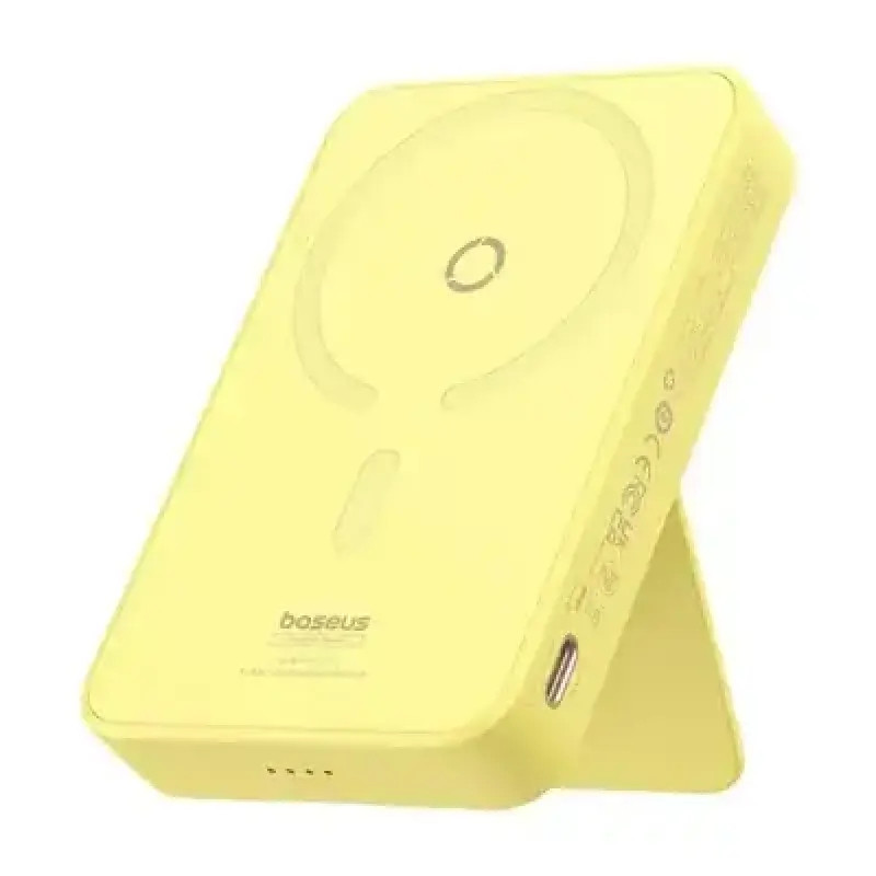 پاوربانک بی‌سیم 20 وات بیسوس مدل MagPro Magnetic Bracket 20w با ظرفیت 5000 میلی آمپر ساعت 