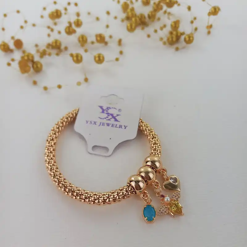 دستبند النگویی زنانه وای اس ایکس مدل قلب کد AAD-148