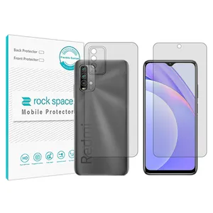 Rockspace transparent screen protector HyGEL model suitable for Xiaomi Redmi Note 9 4G mobile phone with back protector