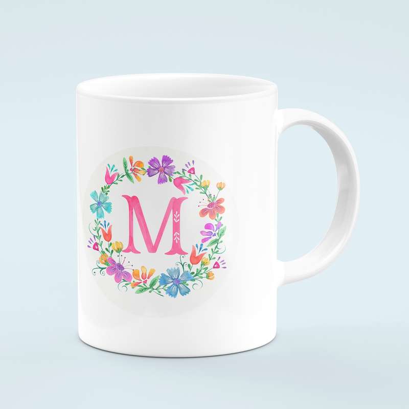 ماگ طرح حرف M مدل MU00013