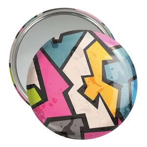 آینه جیبی خندالو مدل نقاشی انتزاعی  کد 5333