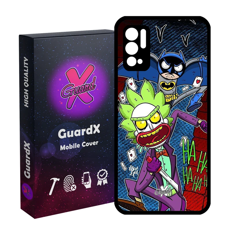 کاور گارد ایکس طرح Rick and Morty مدل Glass10154 مناسب برای گوشی موبایل شیائومی Redmi Note 10 5G / Poco M3 Pro