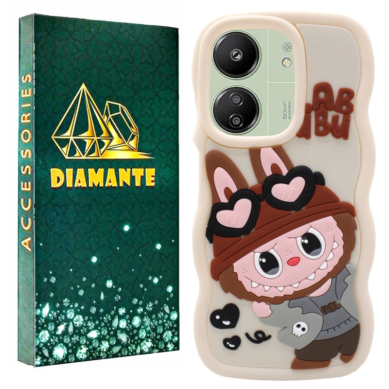 کاور دیامانته مدل Cream Gn مناسب برای گوشی موبایل شیائومی Redmi 13C