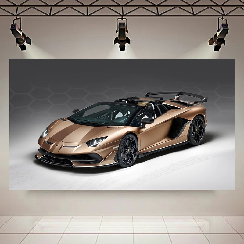 پوستر طرح ماشین مدل لامبورگینی Aventador SVJ کد AR7190