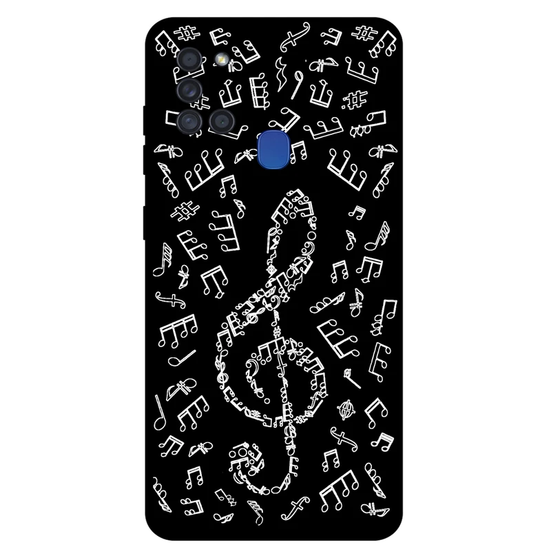 کاور مگافون طرح نوت موسیقی مدل 1370 مناسب برای گوشی موبایل سامسونگ Galaxy A21 S   