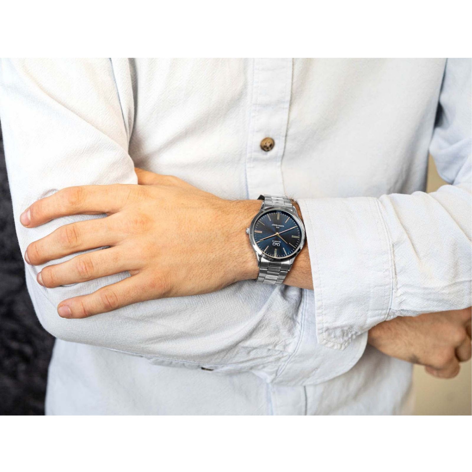 ساعت مچی عقربهای کوارتز مردانه کیو اند کیو مدل C214-212 - - 9