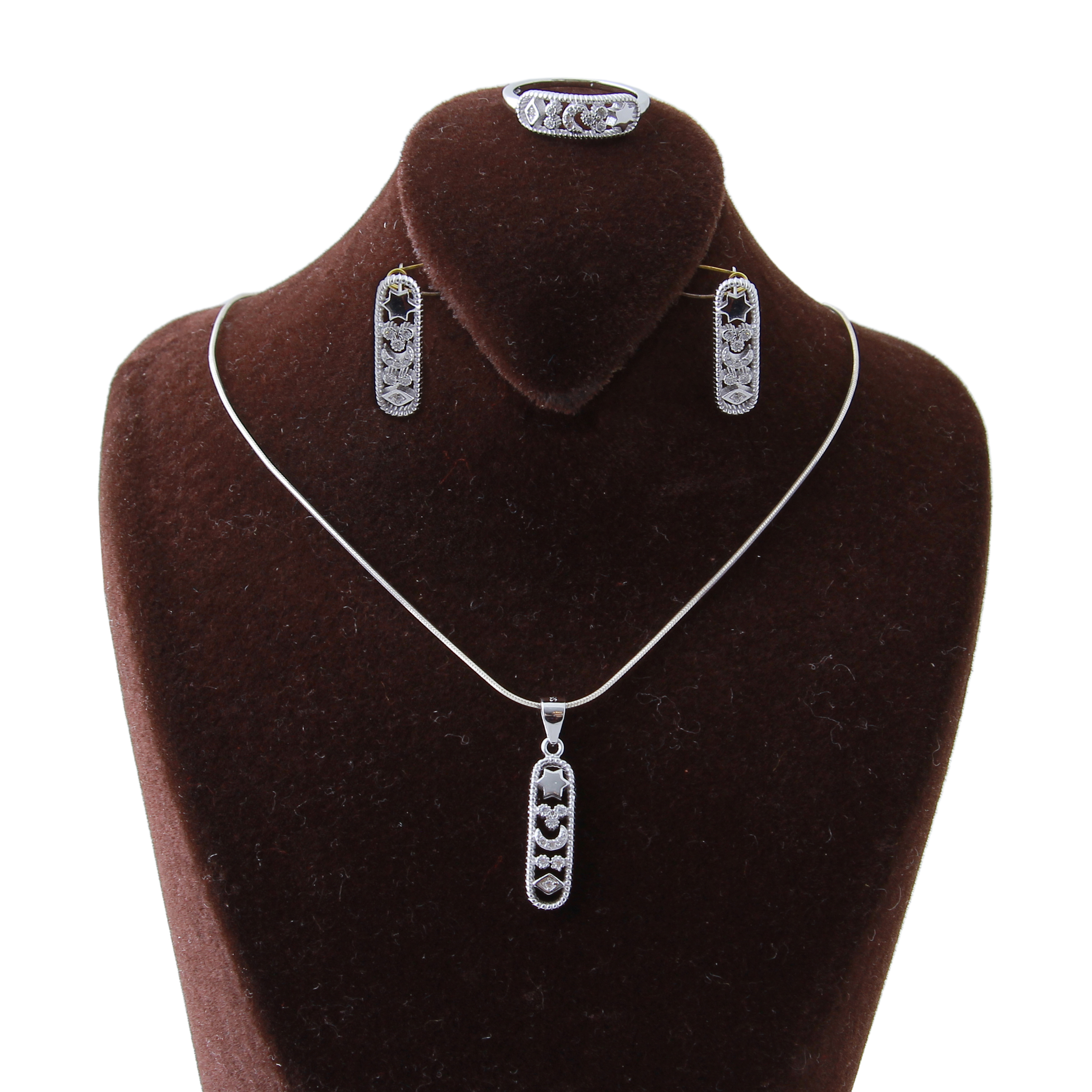  نیم ست نقره زنانه بازرگانی میلادی کد NTR_215