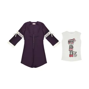 ست تاپ و مانتو دخترانه مدل 675