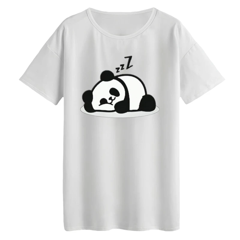 تی‌شرت لانگ آستین کوتاه زنانه مدل پاندای خوابیده