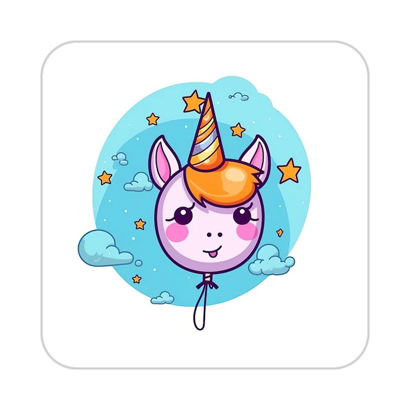 زیر لیوانی کاکتی طرح اسب تک شاخ و یونیکورن مدل mp30975