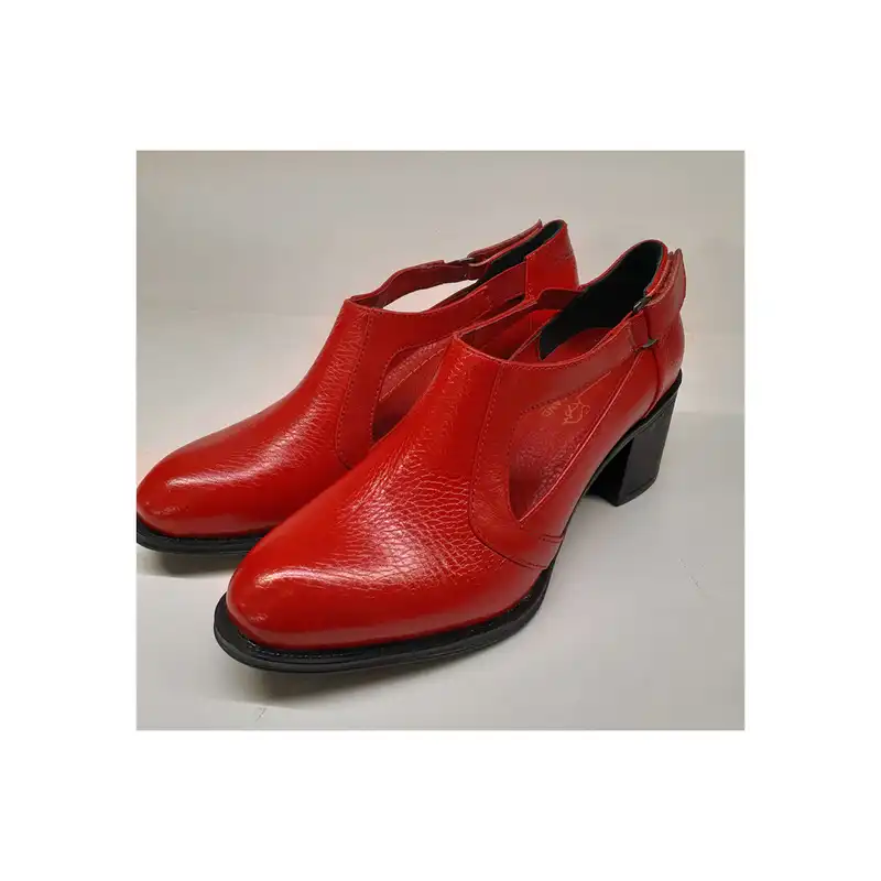 کفش زنانه سرزمین چرم کد 1489 رنگ قرمز